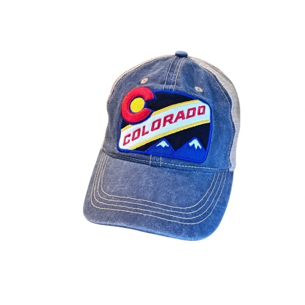 COLORADO Mountain State Specialties Adjustable Back Denim Mesh Baseball Cap Hat